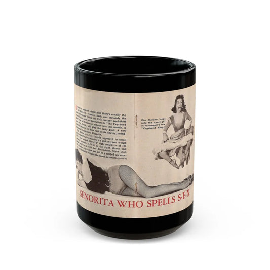 Rita Moreno #44 (Vintage Female Icon) Black Coffee Mug-15oz-Go Mug Yourself