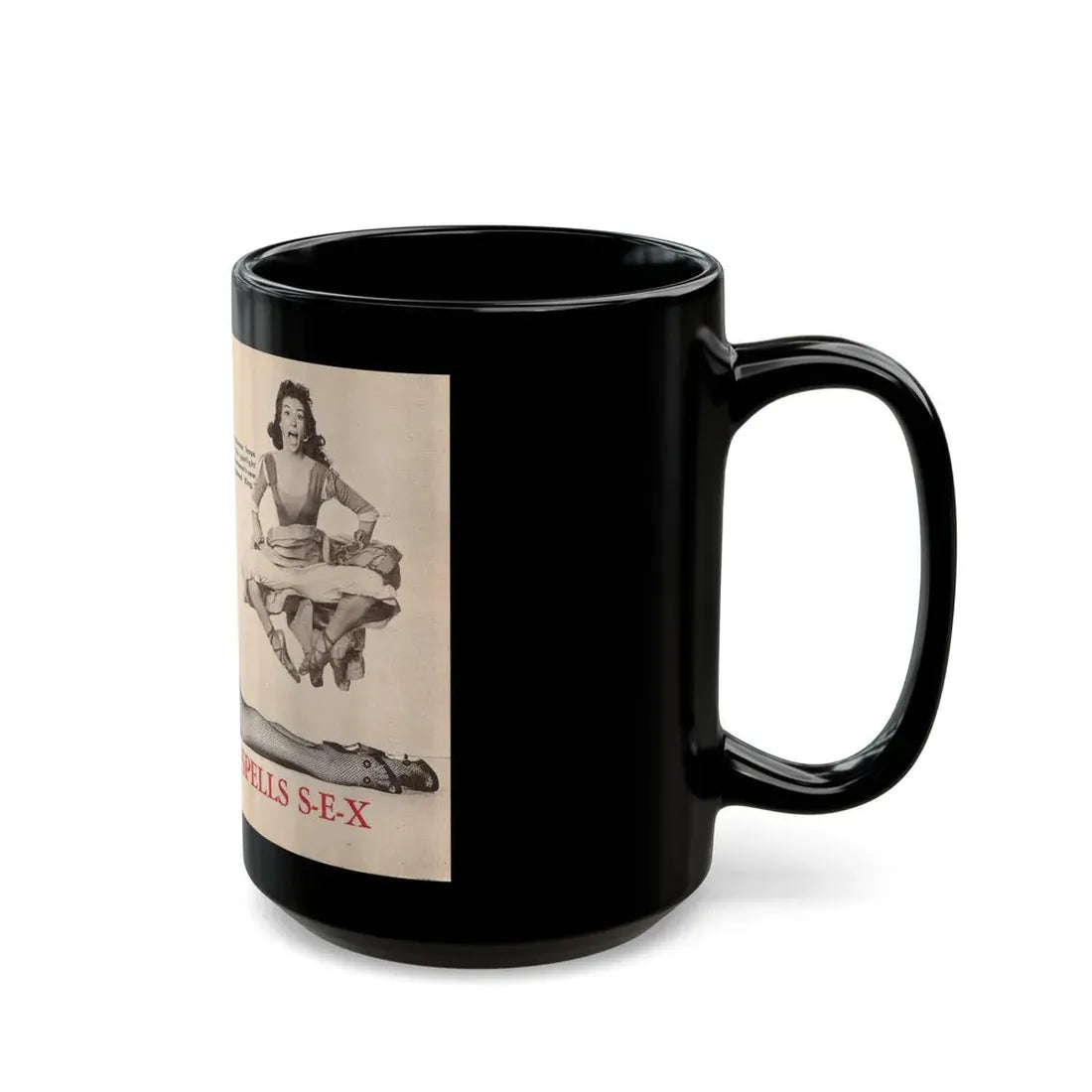 Rita Moreno #44 (Vintage Female Icon) Black Coffee Mug - Go Mug Yourself