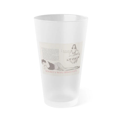 Rita Moreno #44 (Vintage Female Icon) Frosted Pint Glass 16oz-16oz-Frosted-Go Mug Yourself