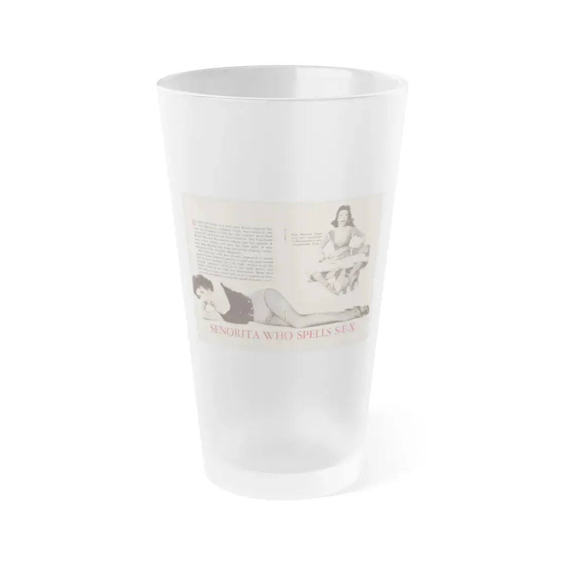 Rita Moreno #44 (Vintage Female Icon) Frosted Pint Glass 16oz 16oz Frosted - Go Mug Yourself