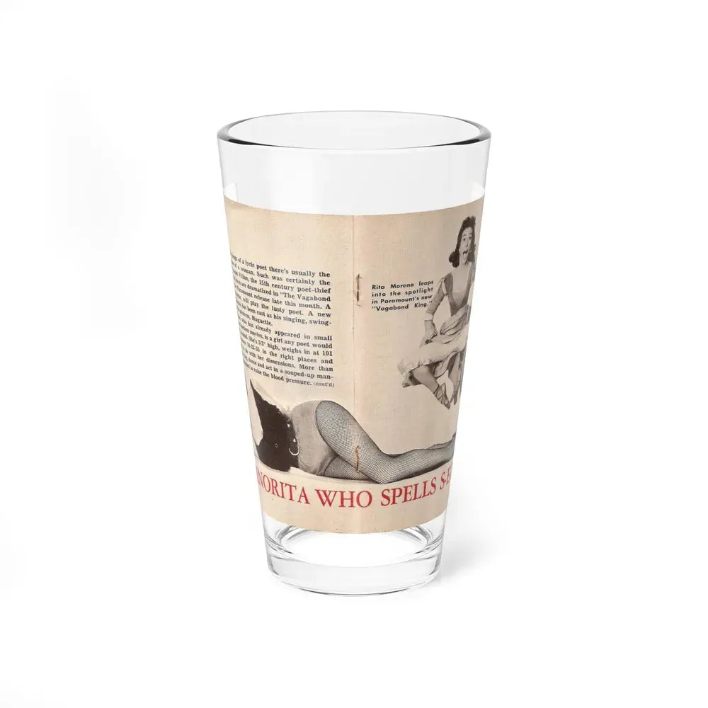Rita Moreno #44 (Vintage Female Icon) Pint Glass 16oz 16oz - Go Mug Yourself