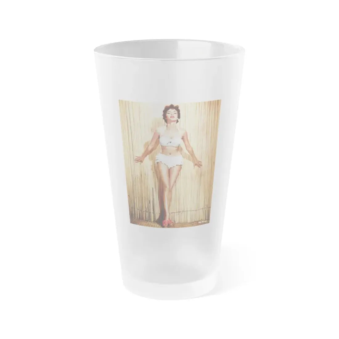 Rita Moreno #46 (Vintage Female Icon) Frosted Pint Glass 16oz 16oz Frosted - Go Mug Yourself