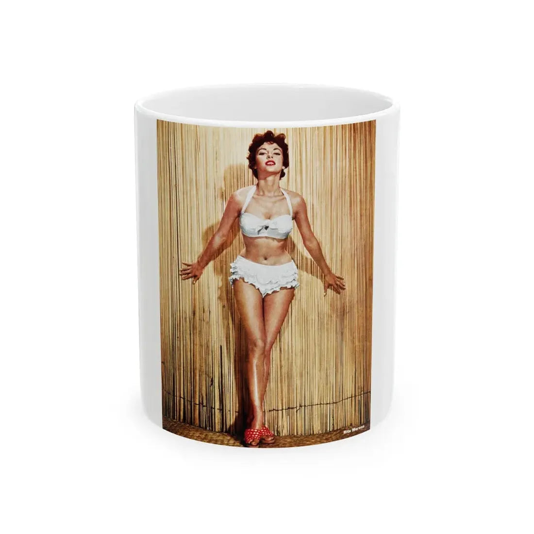 Rita Moreno #46 (Vintage Female Icon) White Coffee Mug 11oz - Go Mug Yourself