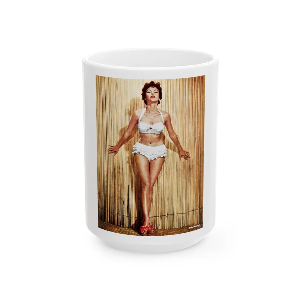 Rita Moreno #46 (Vintage Female Icon) White Coffee Mug-15oz-Go Mug Yourself