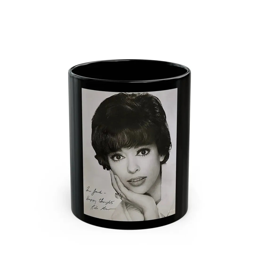 Rita Moreno #56 (Vintage Female Icon) Black Coffee Mug 11oz - Go Mug Yourself