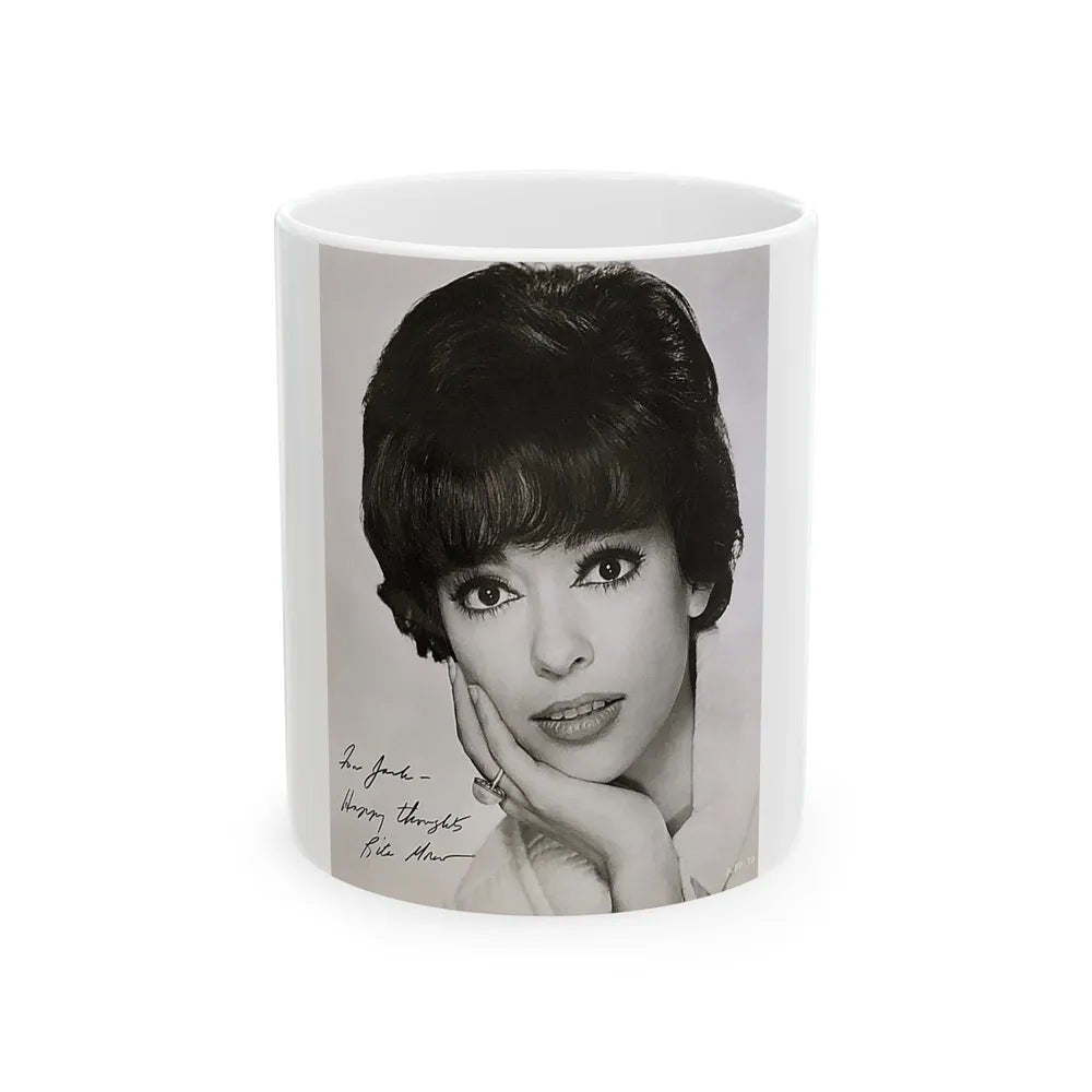 Rita Moreno #56 (Vintage Female Icon) White Coffee Mug-11oz-Go Mug Yourself