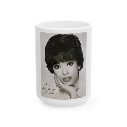 Rita Moreno #56 (Vintage Female Icon) White Coffee Mug-15oz-Go Mug Yourself