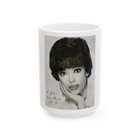 Rita Moreno #56 (Vintage Female Icon) White Coffee Mug 15oz - Go Mug Yourself