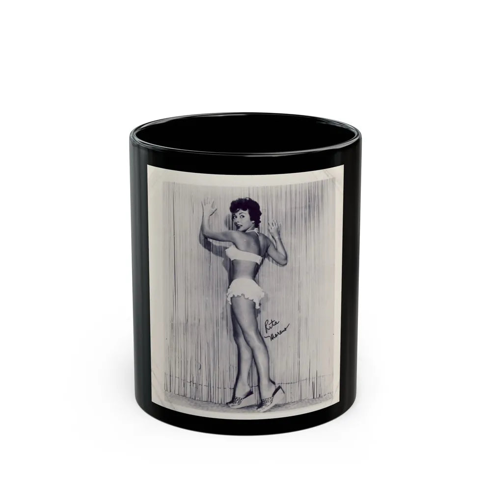 Rita Moreno #60 (Vintage Female Icon) Black Coffee Mug-11oz-Go Mug Yourself
