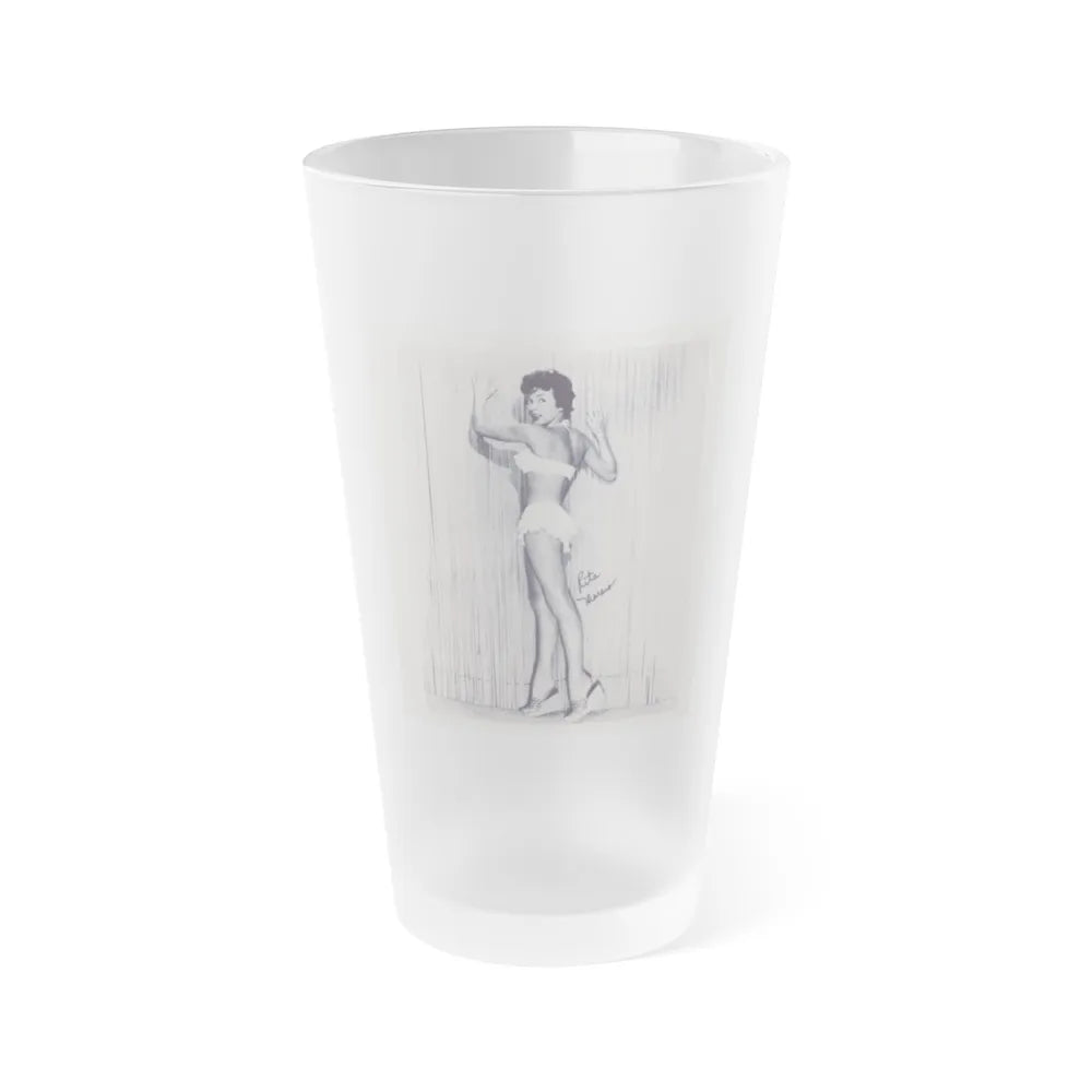 Rita Moreno #60 (Vintage Female Icon) Frosted Pint Glass 16oz-16oz-Frosted-Go Mug Yourself