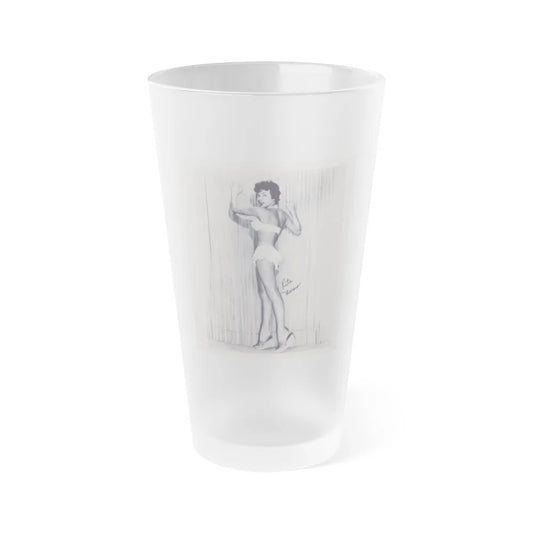 Rita Moreno #60 (Vintage Female Icon) Frosted Pint Glass 16oz-16oz-Frosted-Go Mug Yourself