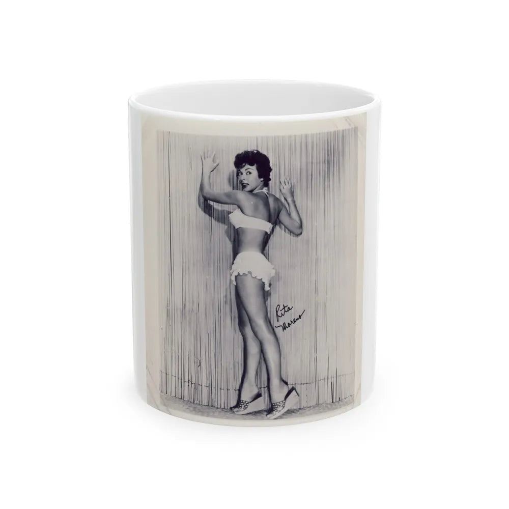 Rita Moreno #60 (Vintage Female Icon) White Coffee Mug-11oz-Go Mug Yourself