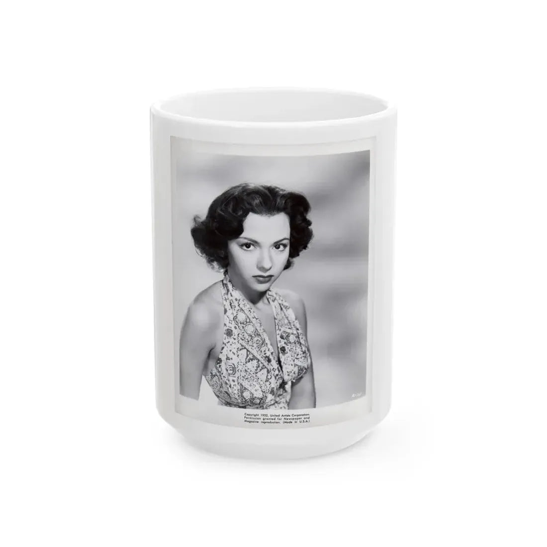 Rita Moreno #61 (Vintage Female Icon) White Coffee Mug 15oz - Go Mug Yourself