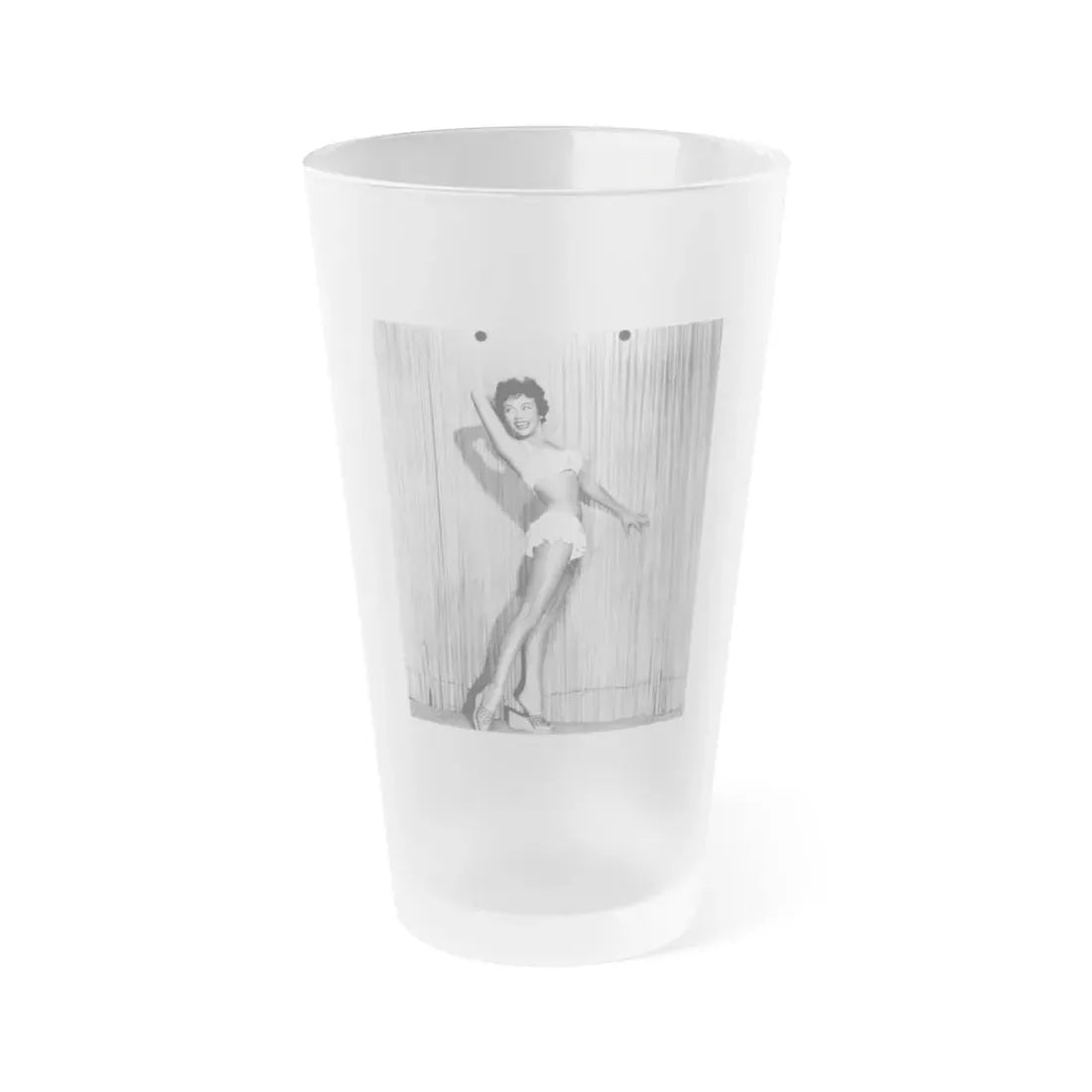 Rita Moreno #62 (Vintage Female Icon) Frosted Pint Glass 16oz 16oz Frosted - Go Mug Yourself