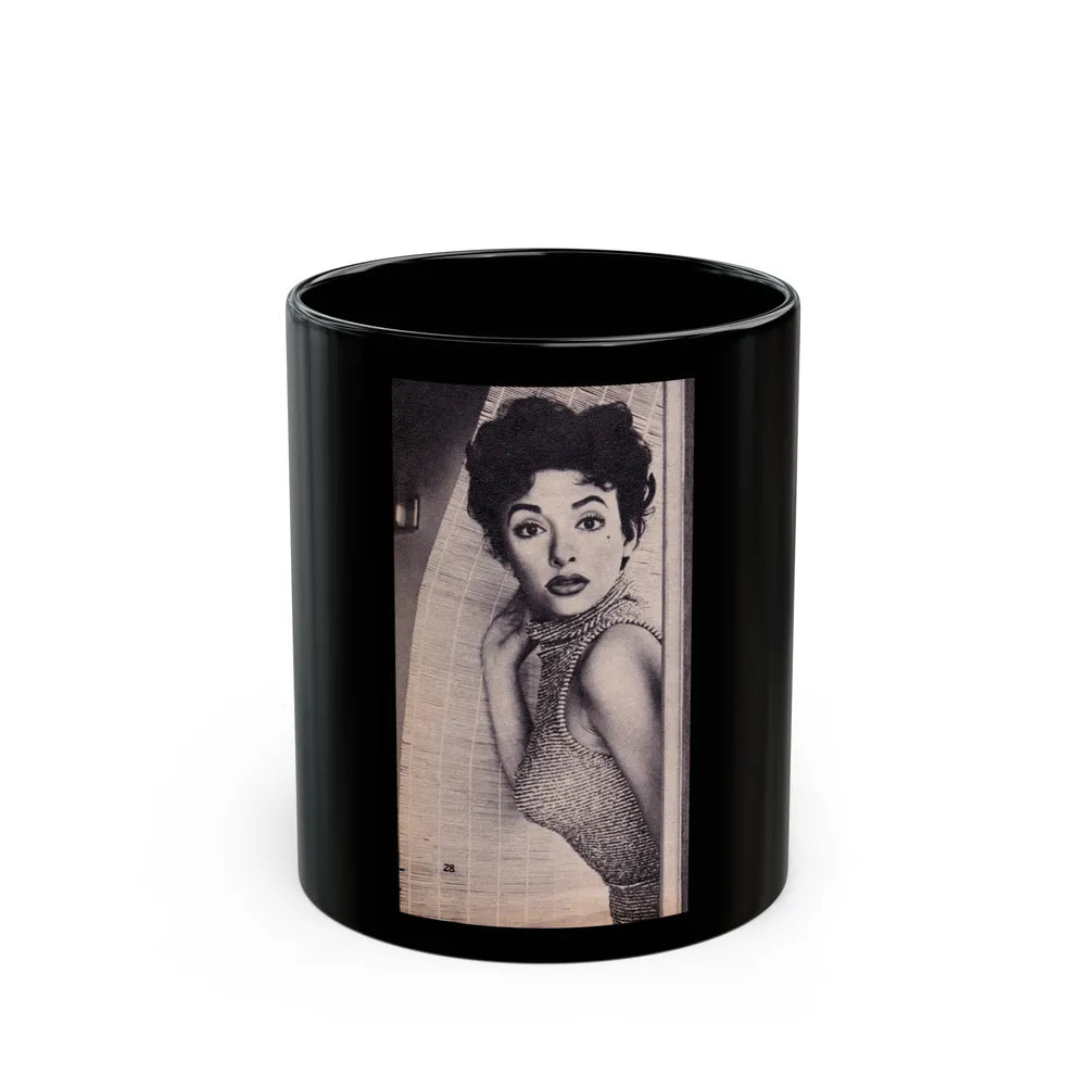 Rita Moreno #63 (Vintage Female Icon) Black Coffee Mug-11oz-Go Mug Yourself