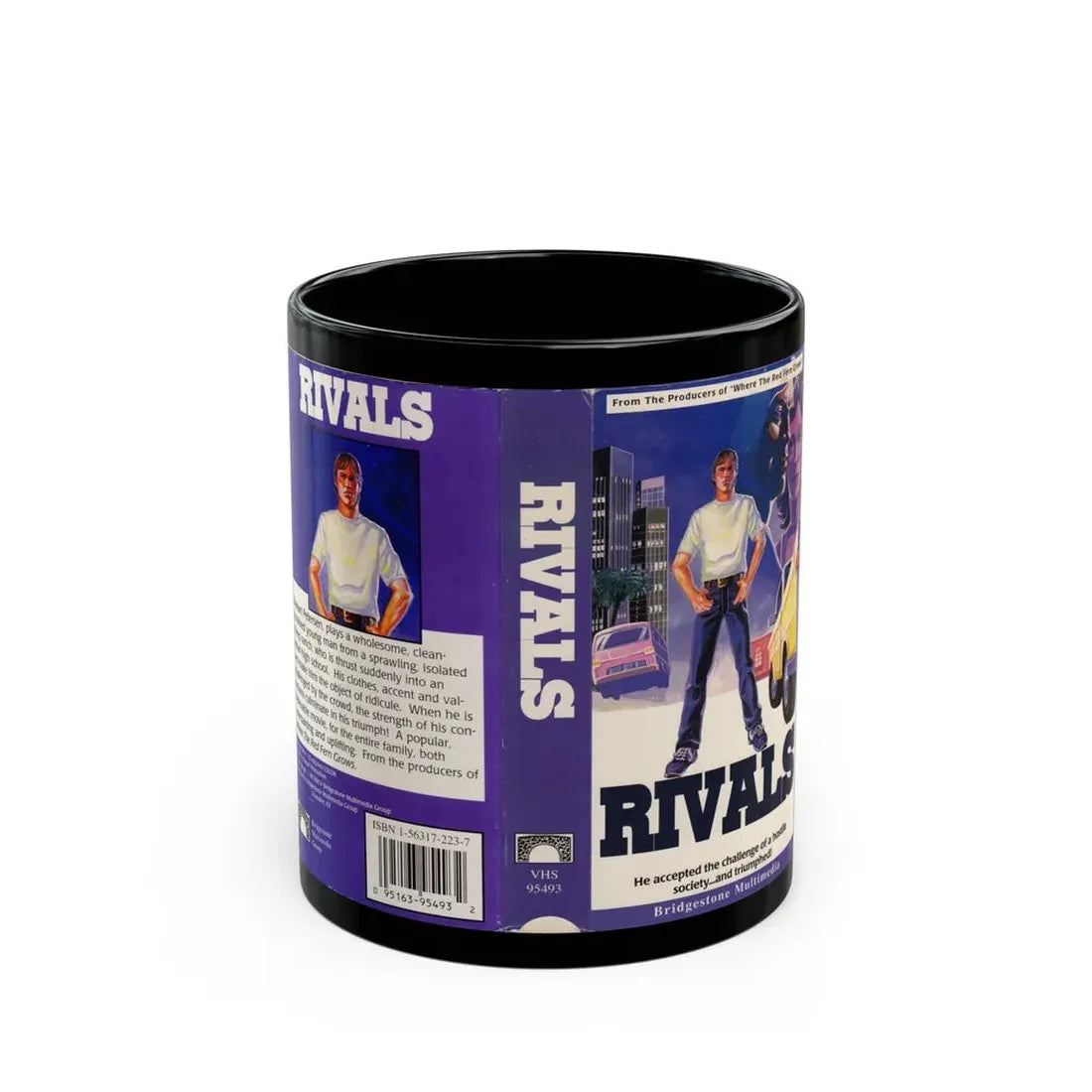 RIVALS BRIDGESTONE MULTIMEDIA (VHS COVER) - Black Coffee Mug 11oz - Go Mug Yourself