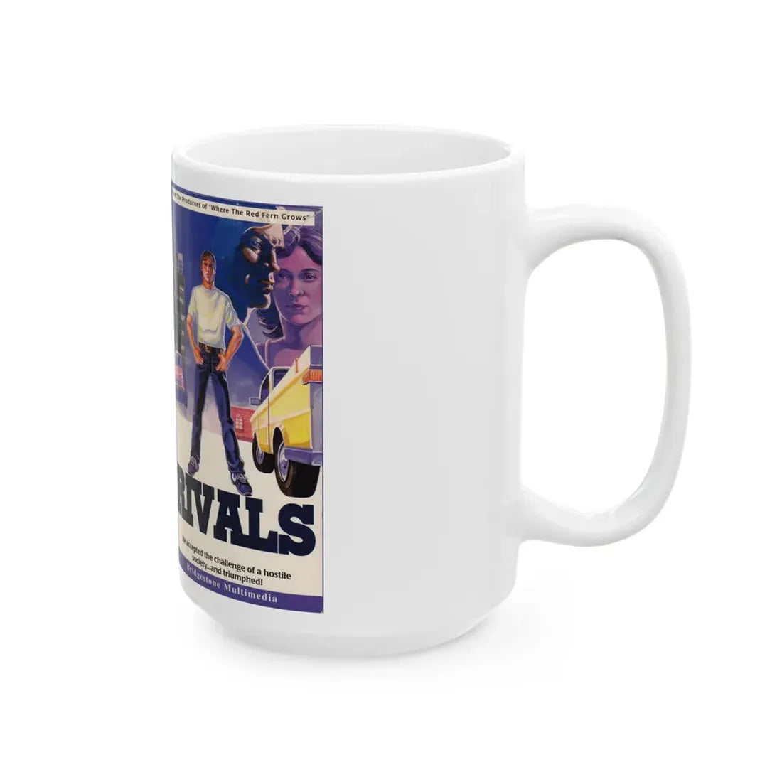 RIVALS BRIDGESTONE MULTIMEDIA (VHS COVER) - White Coffee Mug - Go Mug Yourself