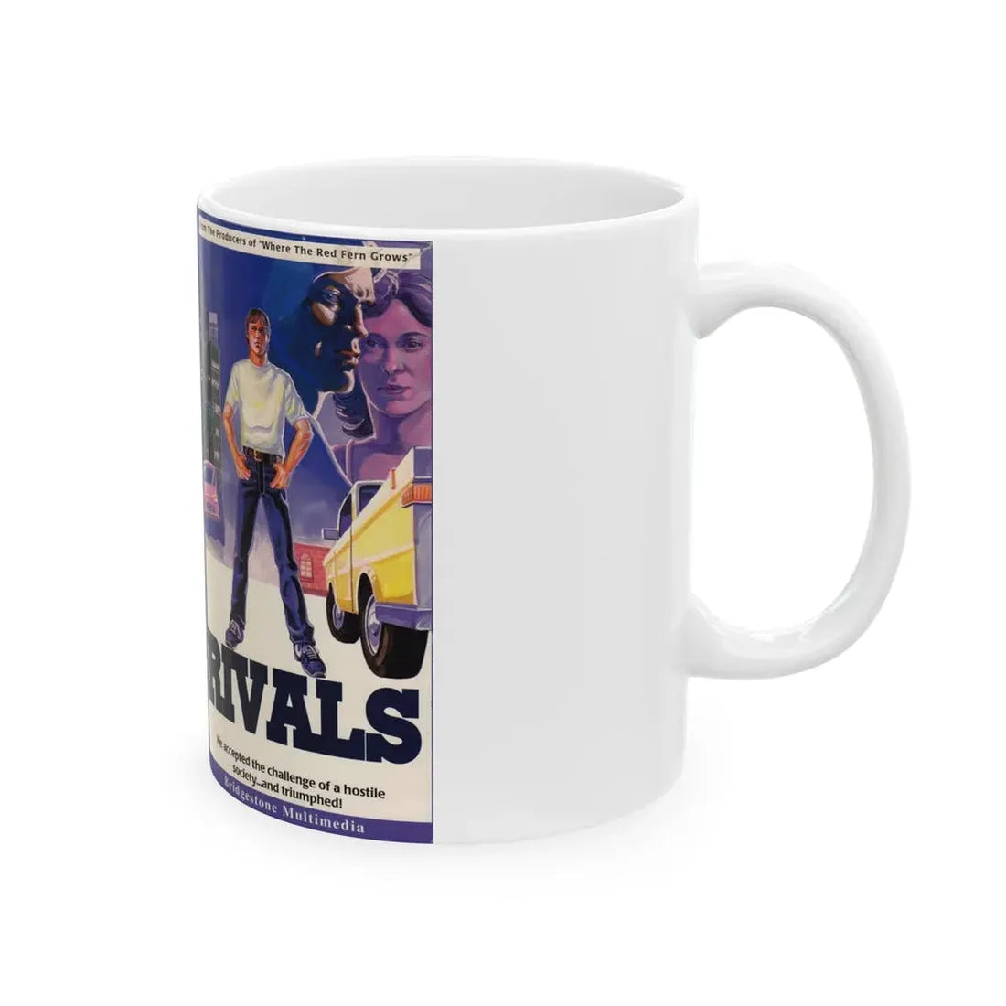 RIVALS BRIDGESTONE MULTIMEDIA (VHS COVER) - White Coffee Mug - Go Mug Yourself