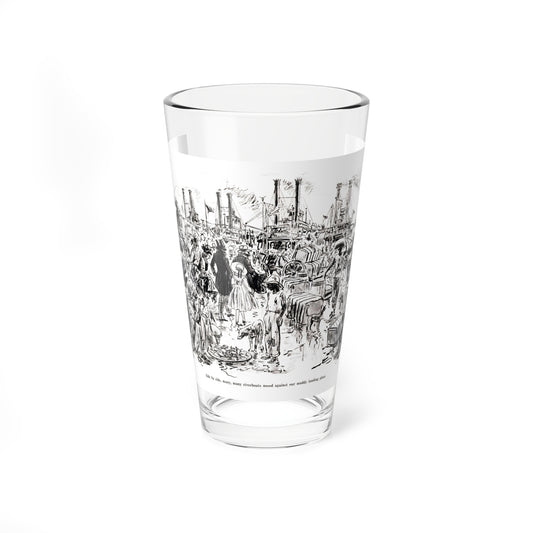 River Boom, Collier's, May 9, 1931 (Magazine Illustration) Pint Glass 16oz-16oz-Go Mug Yourself