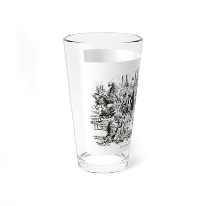 River Boom, Collier's, May 9, 1931 (Magazine Illustration) Pint Glass 16oz-Go Mug Yourself