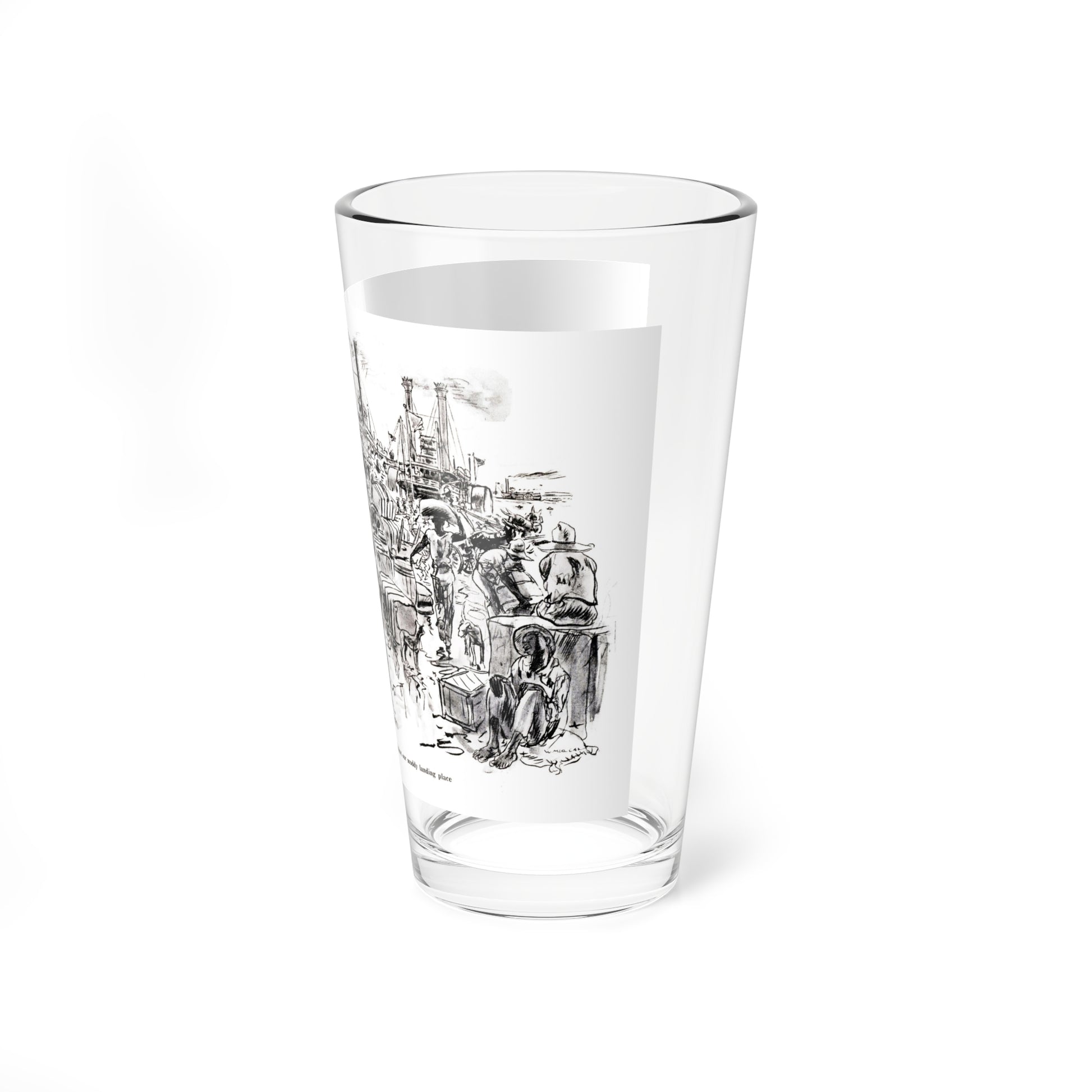 River Boom, Collier's, May 9, 1931 (Magazine Illustration) Pint Glass 16oz-Go Mug Yourself