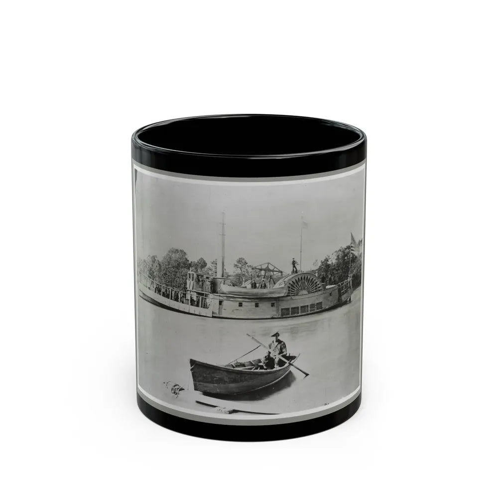 River Gunboat (U.S. Civil War) Black Coffee Mug-11oz-Go Mug Yourself