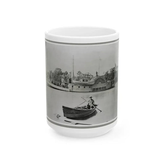 River Gunboat (U.S. Civil War) White Coffee Mug 15oz - Go Mug Yourself