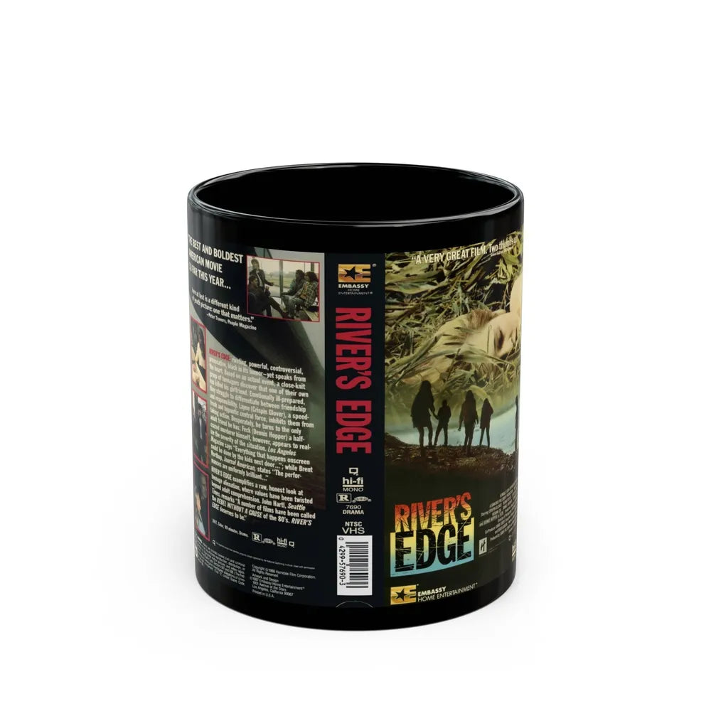 RIVERS EDGE (VHS COVER) - Black Coffee Mug-11oz-Go Mug Yourself