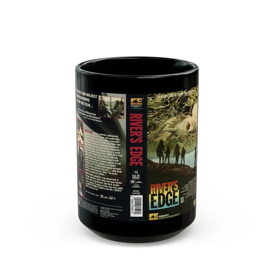 RIVERS EDGE (VHS COVER) - Black Coffee Mug 15oz - Go Mug Yourself