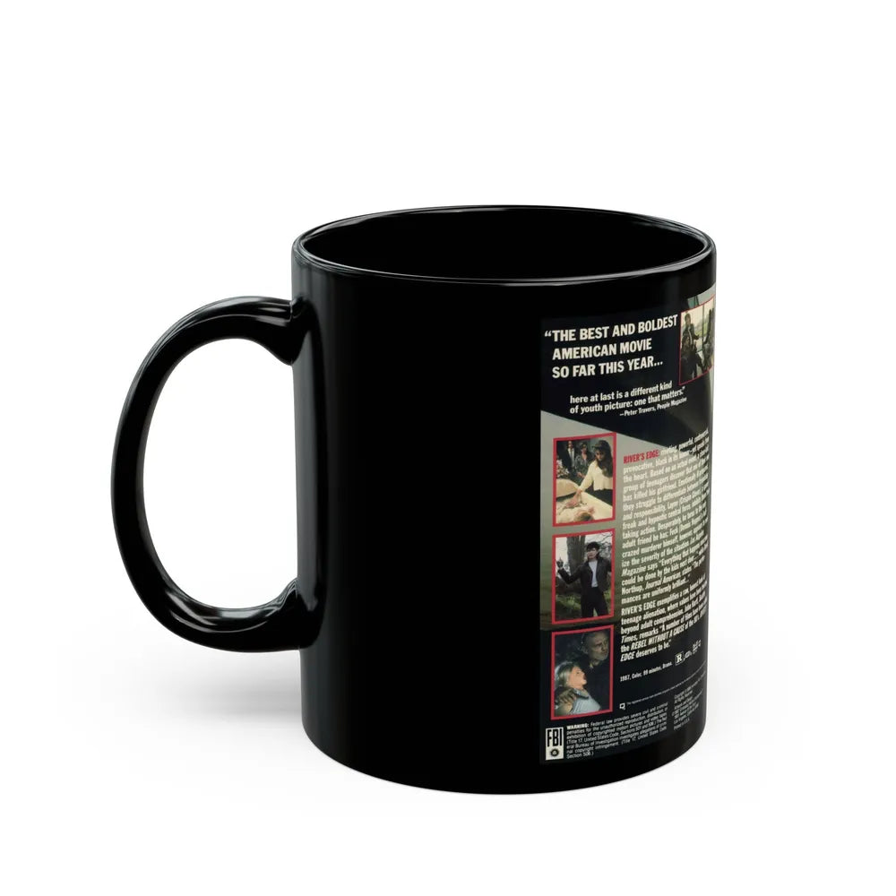 RIVERS EDGE (VHS COVER) - Black Coffee Mug-Go Mug Yourself