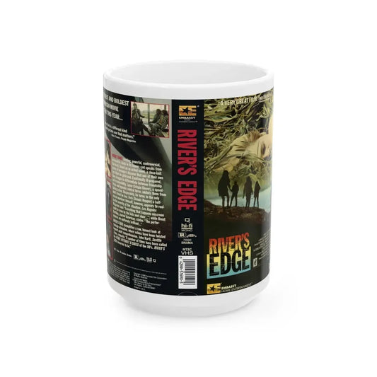 RIVERS EDGE (VHS COVER) - White Coffee Mug 15oz - Go Mug Yourself