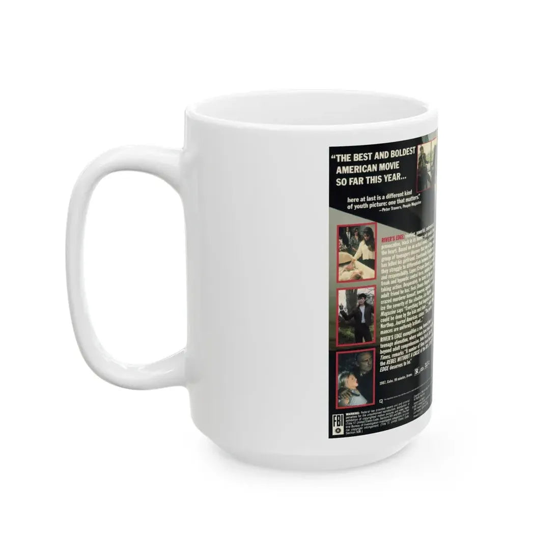 RIVERS EDGE (VHS COVER) - White Coffee Mug - Go Mug Yourself