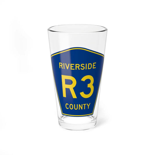 Riverside County R3 (California) (Road Sign) Pint Glass 16oz 16oz - Go Mug Yourself