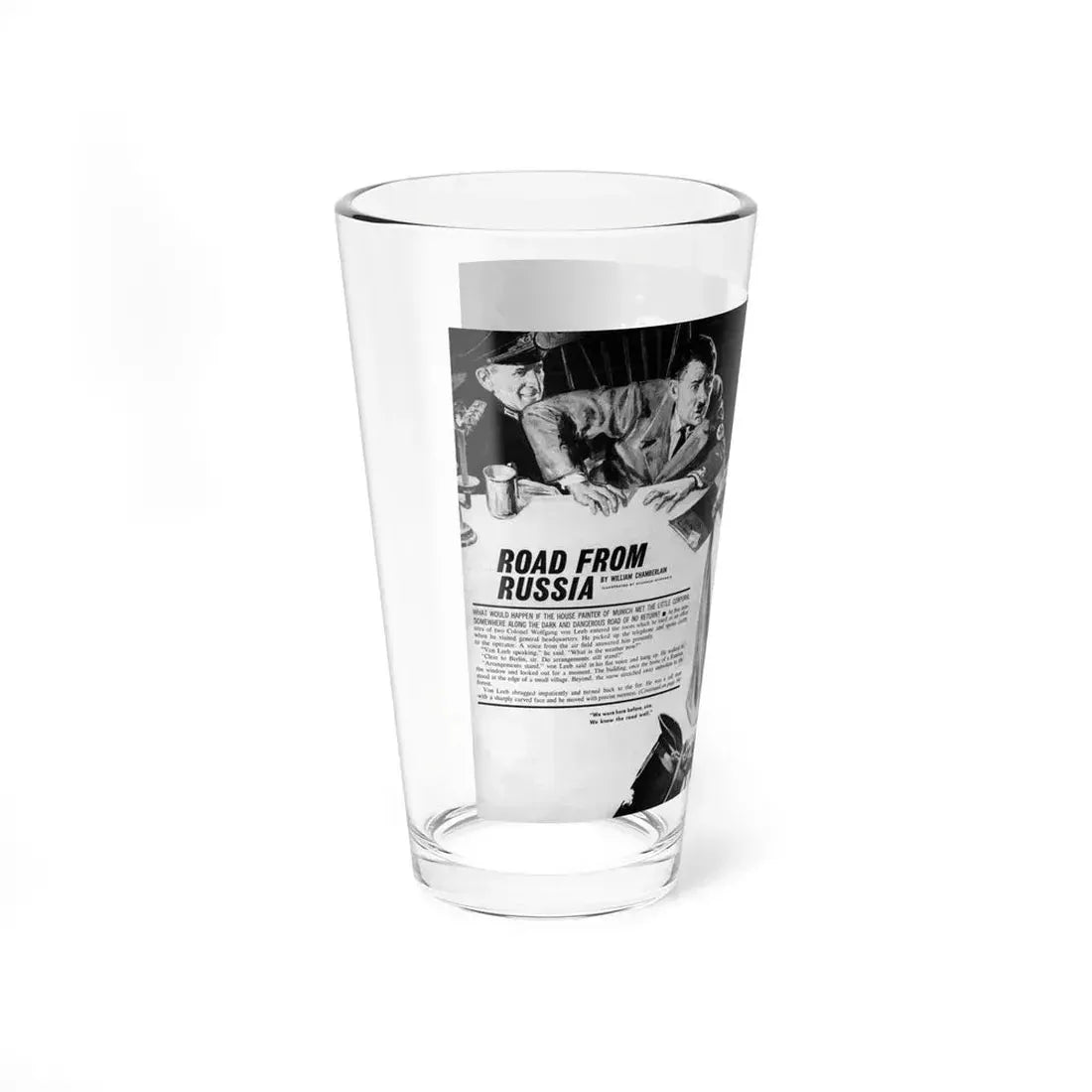 Road From Russia, Adventure, October 1963 (Magazine Illustration) Pint Glass 16oz - Go Mug Yourself