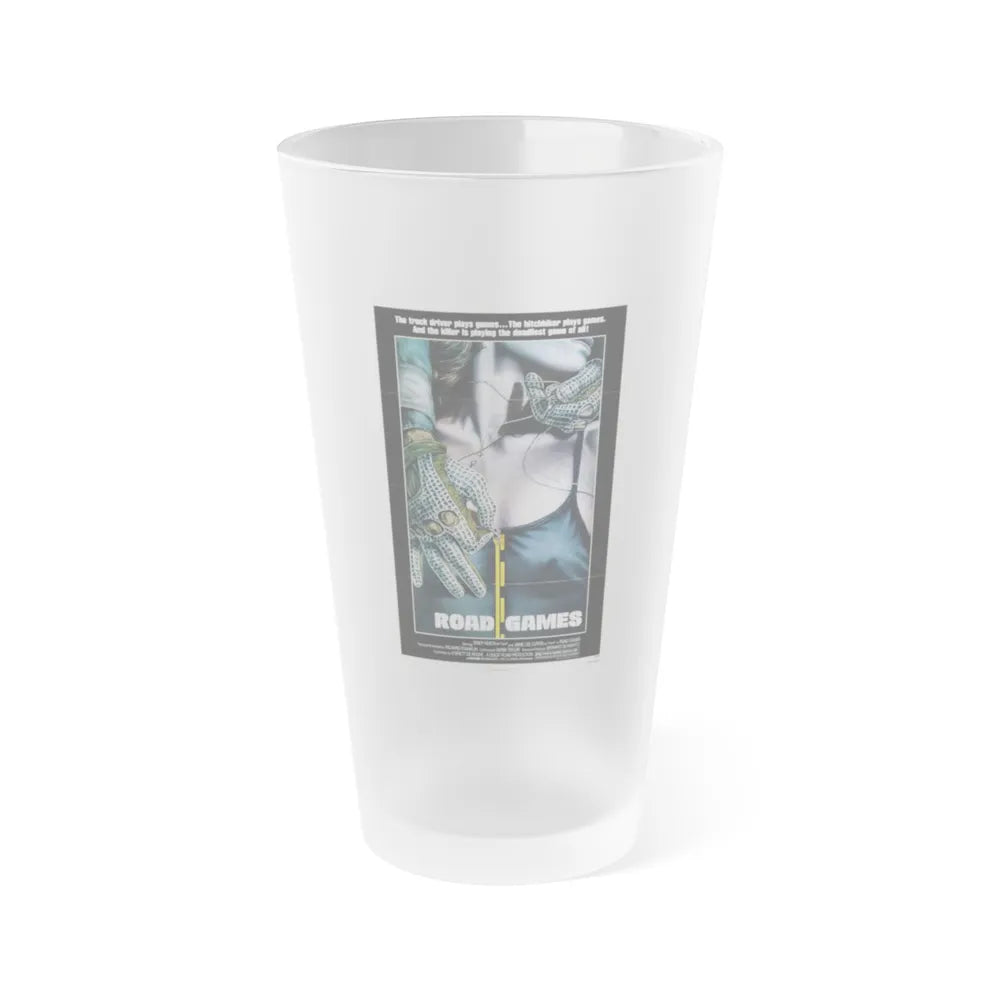 ROAD GAMES 1981 Movie Poster - Frosted Pint Glass 16oz-16oz-Frosted-Go Mug Yourself