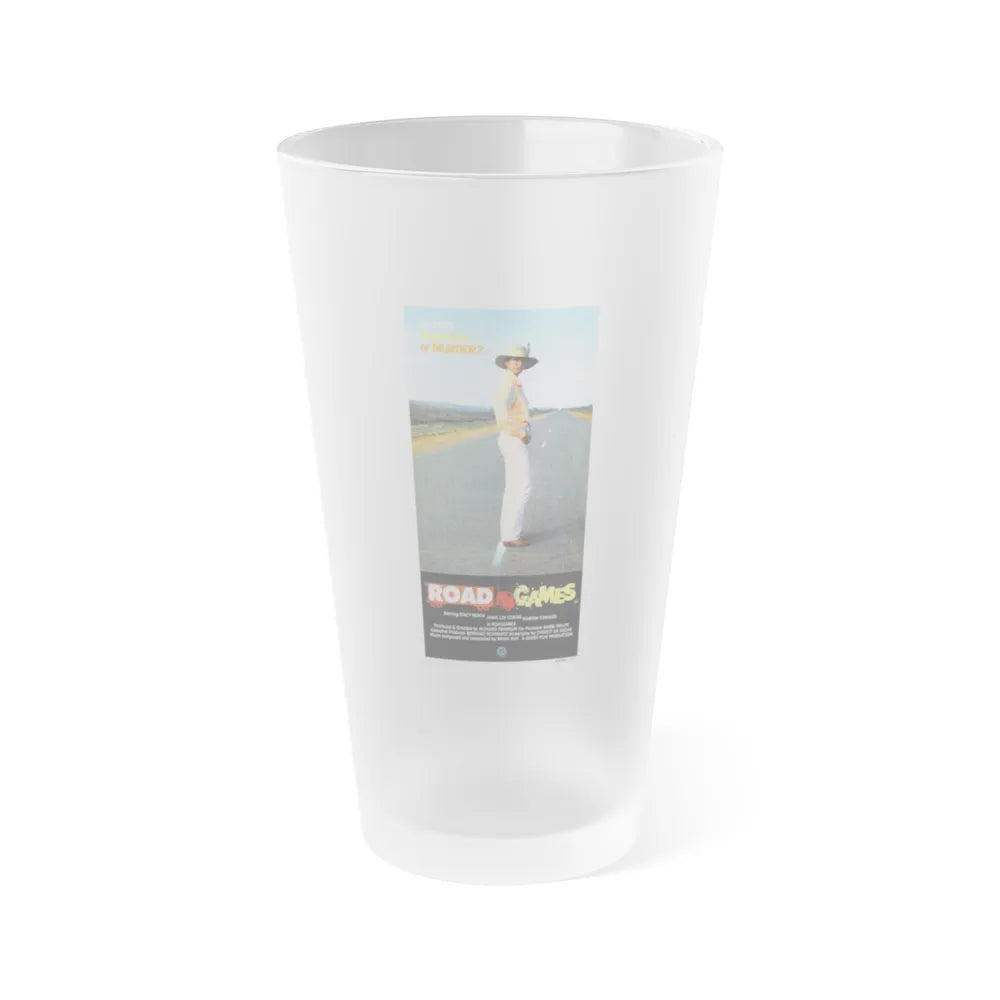 ROAD GAMES (2) 1981 Movie Poster - Frosted Pint Glass 16oz-16oz-Frosted-Go Mug Yourself