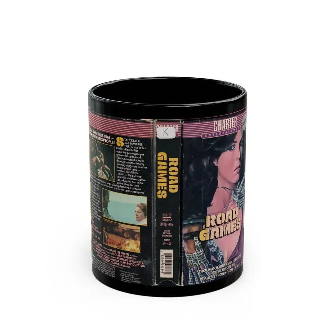 ROAD GAMES (VHS COVER) - Black Coffee Mug 11oz - Go Mug Yourself