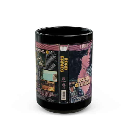 ROAD GAMES (VHS COVER) - Black Coffee Mug 15oz - Go Mug Yourself
