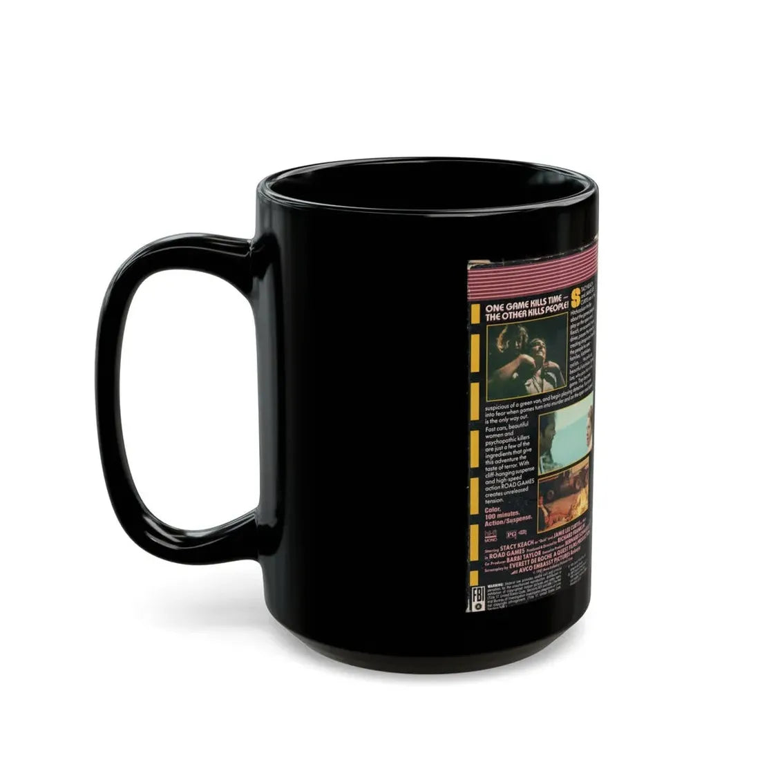 ROAD GAMES (VHS COVER) - Black Coffee Mug - Go Mug Yourself