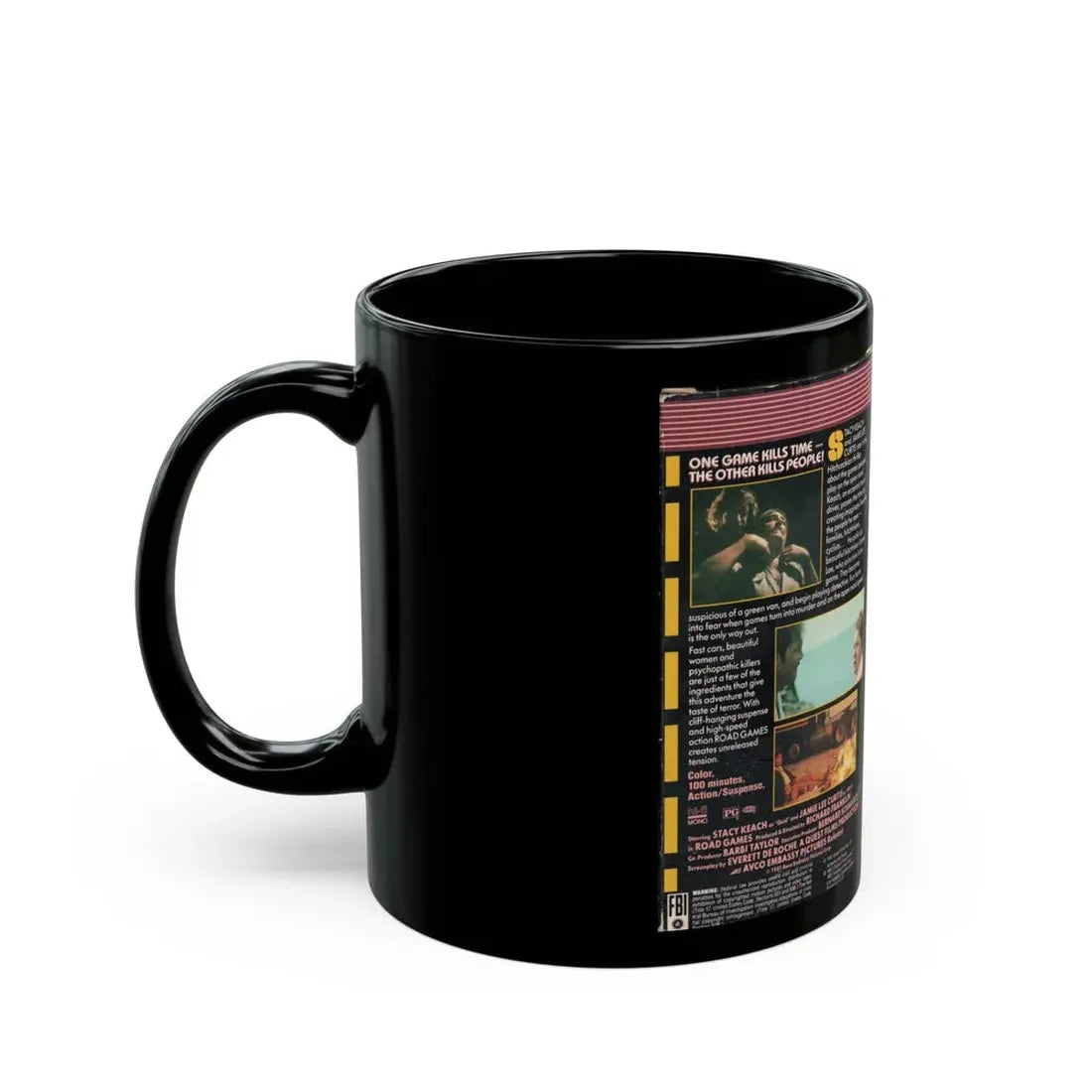 ROAD GAMES (VHS COVER) - Black Coffee Mug - Go Mug Yourself