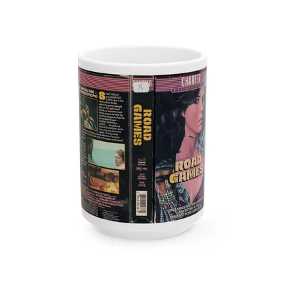 ROAD GAMES (VHS COVER) - White Coffee Mug-15oz-Go Mug Yourself