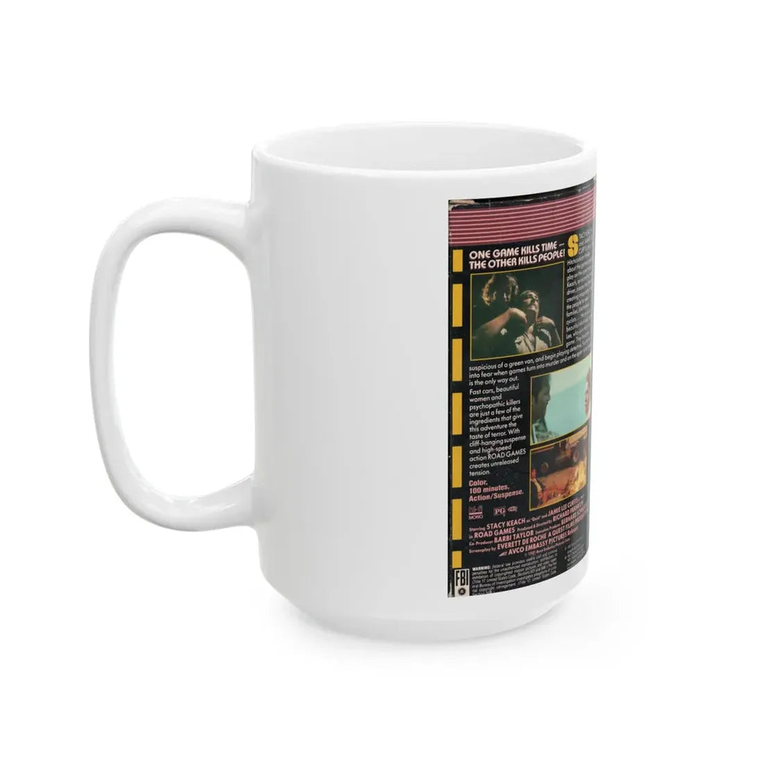 ROAD GAMES (VHS COVER) - White Coffee Mug - Go Mug Yourself