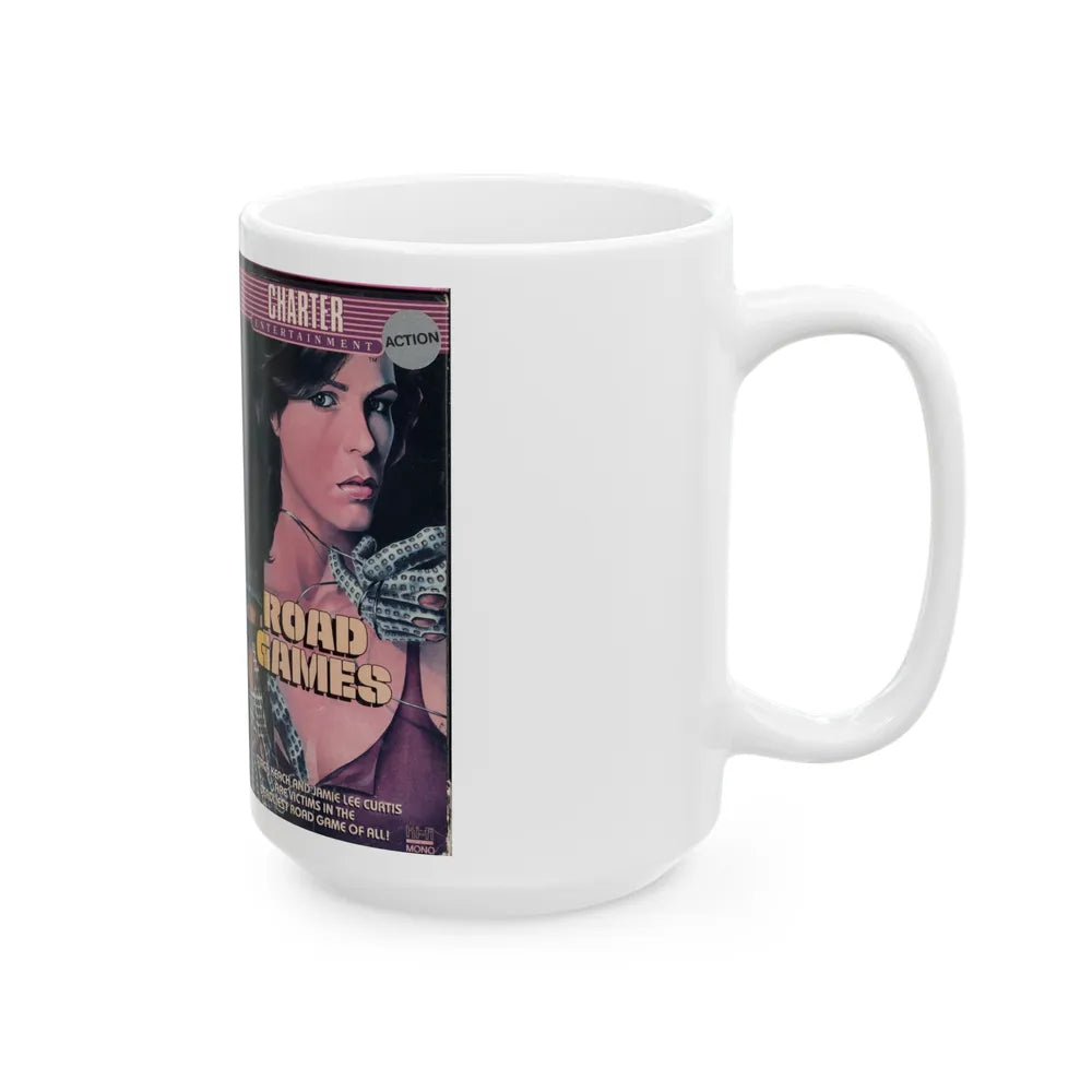 ROAD GAMES (VHS COVER) - White Coffee Mug-Go Mug Yourself