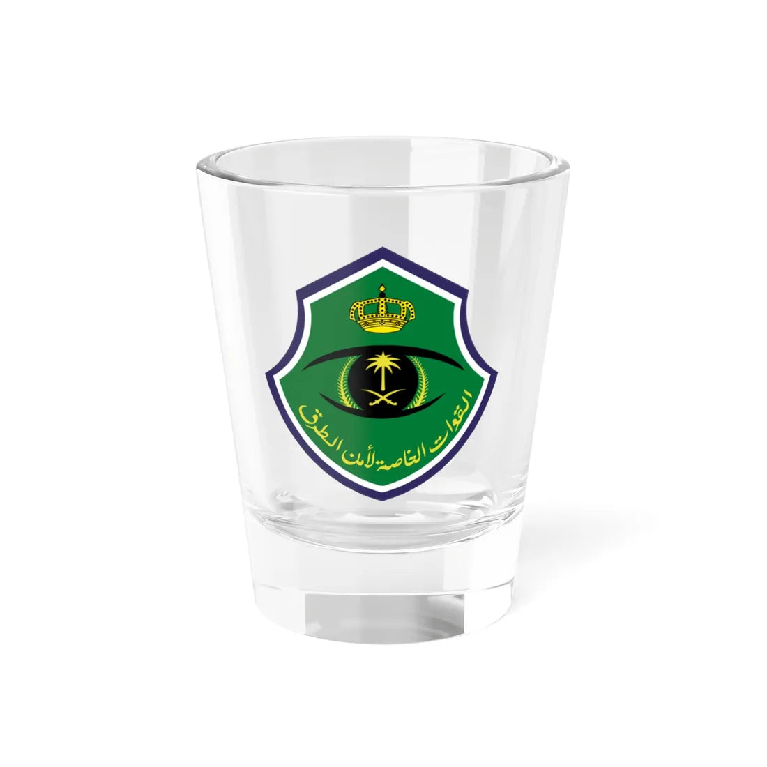 Road Security Forces of Saudi Arabia (Saudi Arabia) (Coat of Arms) Shot Glass 1.5oz 1.5oz - Go Mug Yourself