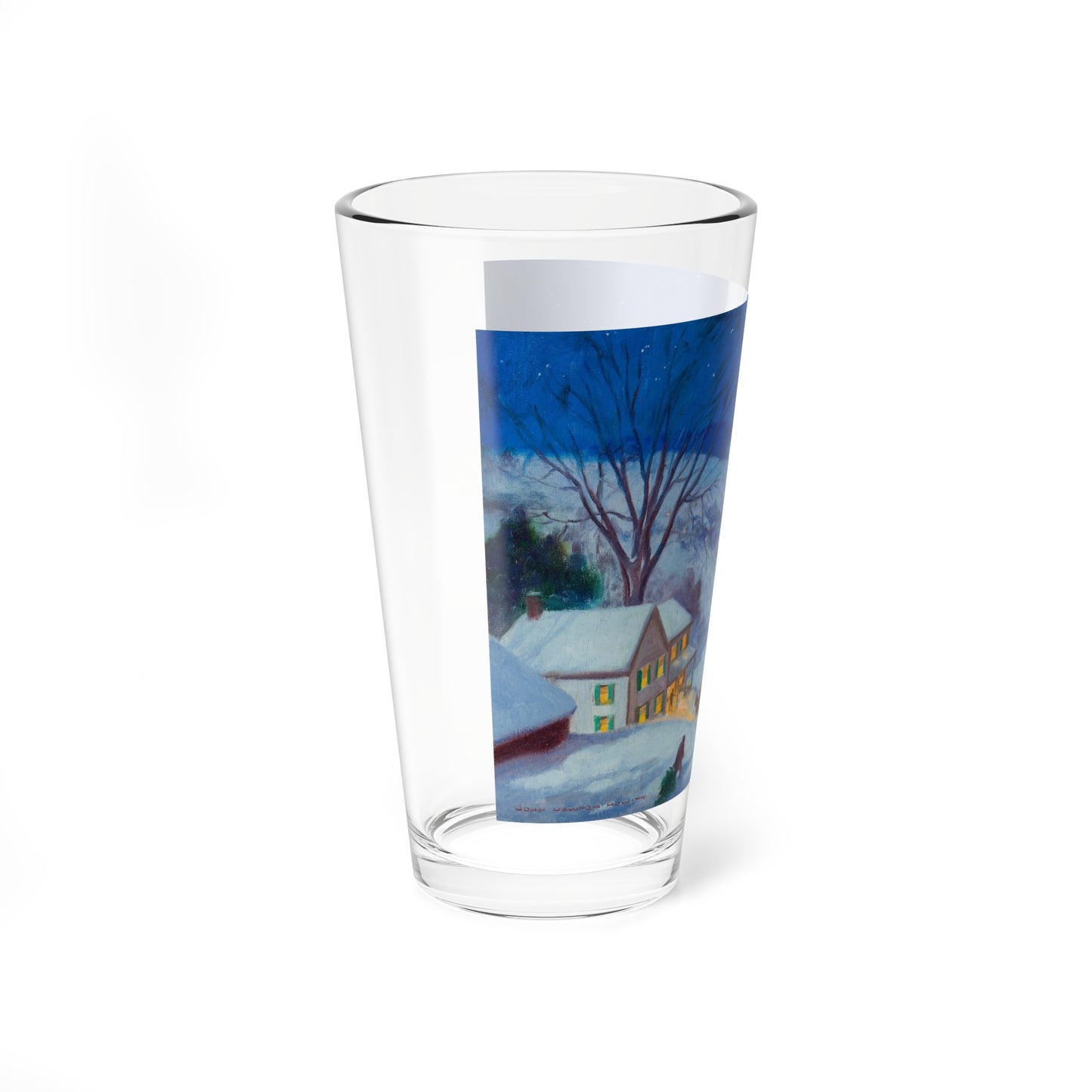 Road to the Village, calendar illustration, c. 1935 (Magazine Illustration) Pint Glass 16oz-Go Mug Yourself