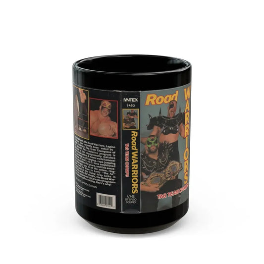 ROAD WARRIORS TAG TEAM CHAMPS (VHS COVER) - Black Coffee Mug 15oz - Go Mug Yourself