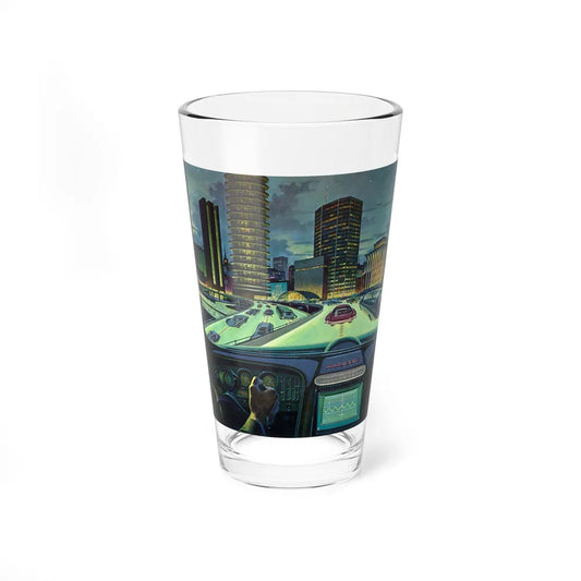 Roads That Glow (Magazine Illustration) Pint Glass 16oz-16oz-Go Mug Yourself