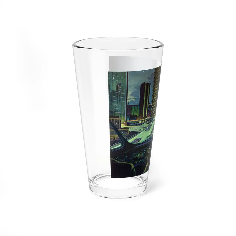 Roads That Glow (Magazine Illustration) Pint Glass 16oz-Go Mug Yourself