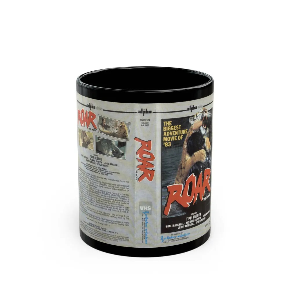 ROAR THE MOVIE (VHS COVER) - Black Coffee Mug-11oz-Go Mug Yourself