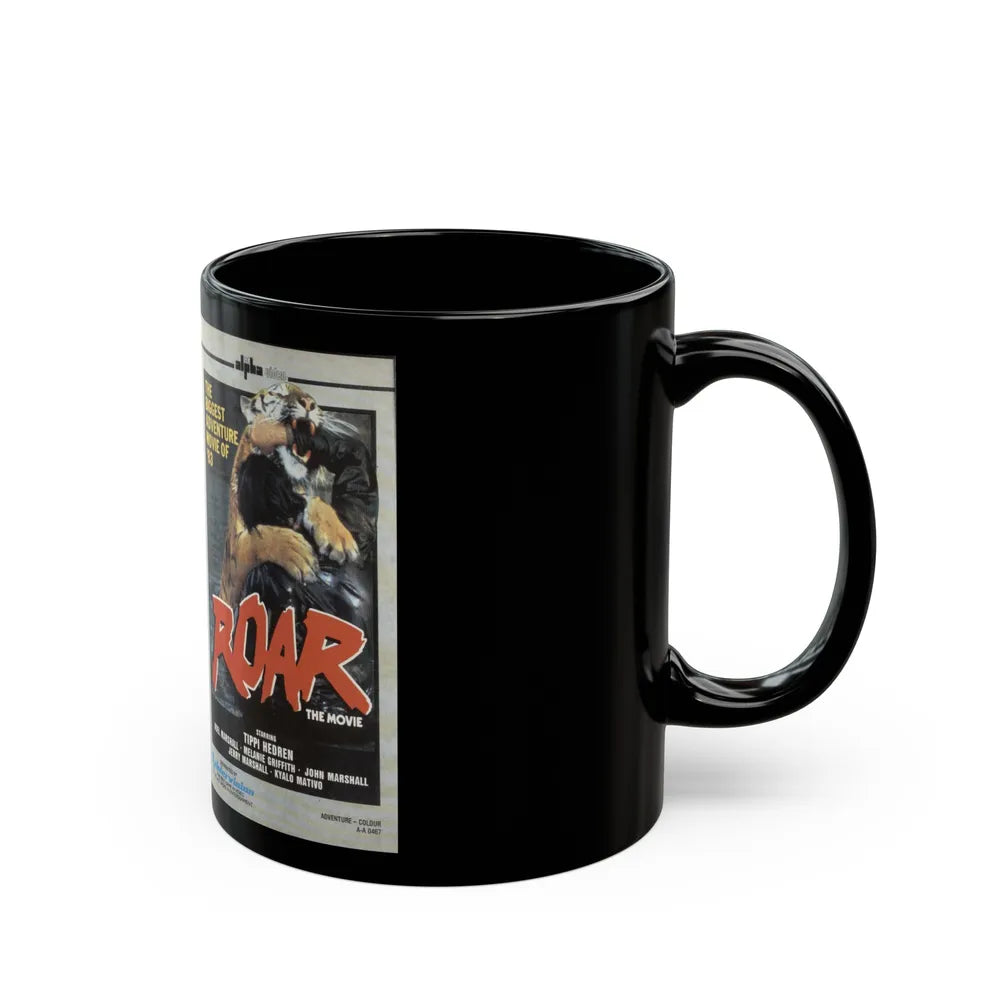 ROAR THE MOVIE (VHS COVER) - Black Coffee Mug-Go Mug Yourself